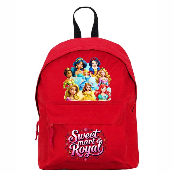Ghiozdan pentru scoala, Printese, 38×28 cm, Rosu, GS040