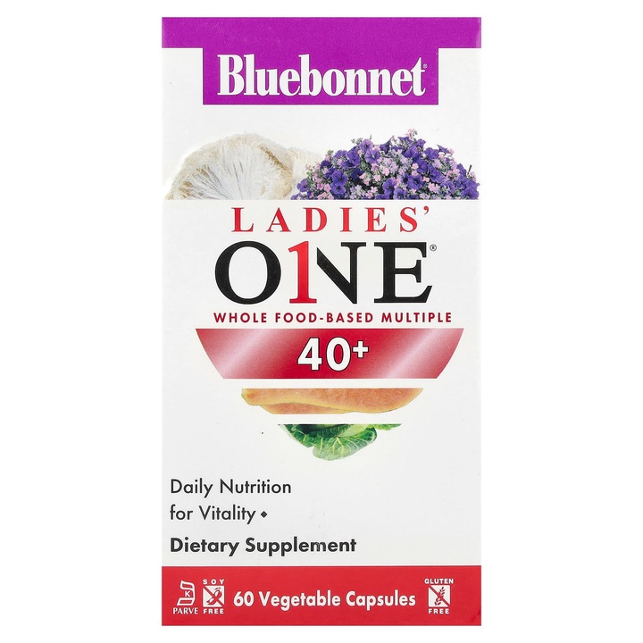 Supliment alimentar Bluebonnet Ladies' ONE 40+, 60 capsule vegetale, fara gluten, fara soia