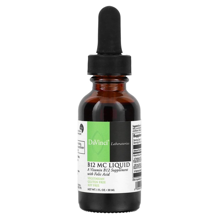 Supliment alimentar lichid B12 MC, DaVinci Laboratories, 30 ml