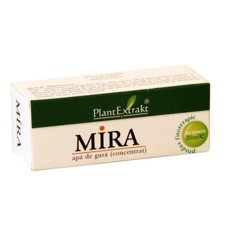 Концентрирана вода за уста (паста за зъби) PlantExtrakt, Mira, 20 мл