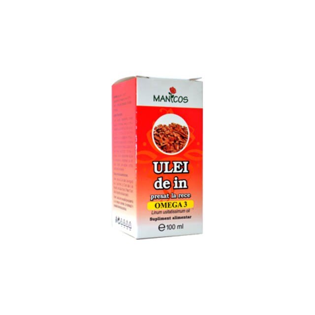 Ulei din seminte de in 100 ml - Manicos