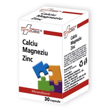 Calciu & Magneziu & Zinc - 30 cps - FarmaClass Calciu & Magneziu & Zinc - 30 cps - FarmaClass