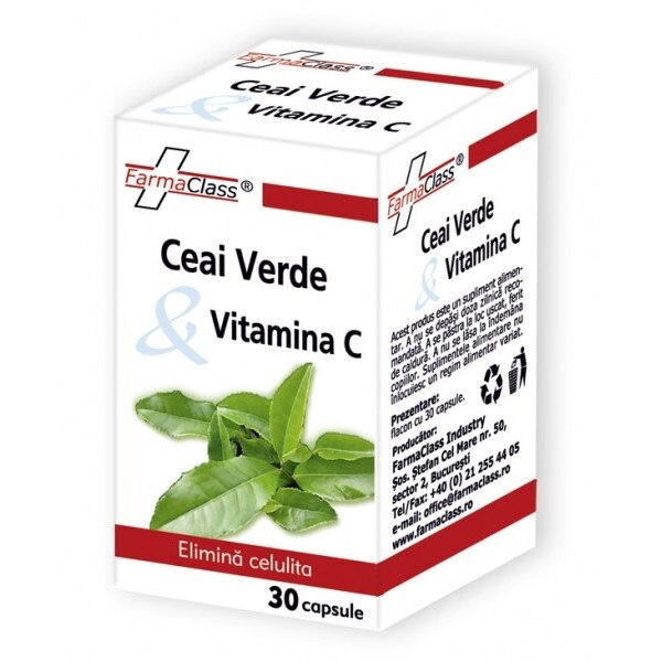 Ceai verde & Vitamina C - 30 cps - FarmaClass