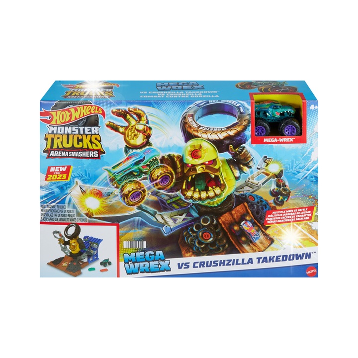 Kalapács és véső készlet Hot Wheels Arena Goryla MEGA-Wrex vs Crushzilla