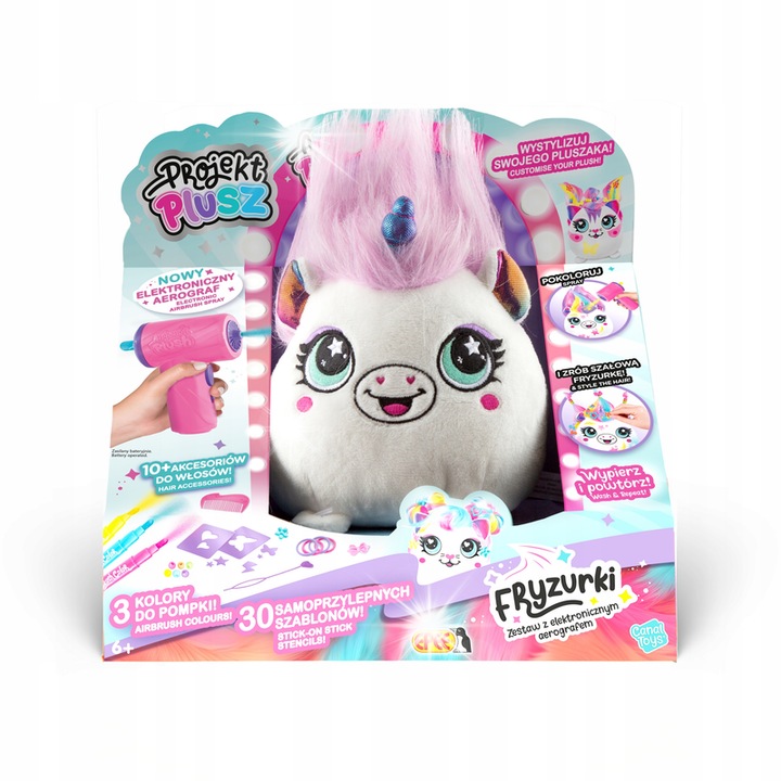EPEE Fodrász Plüss Baba, Kiegészítőkkel, Többszínű