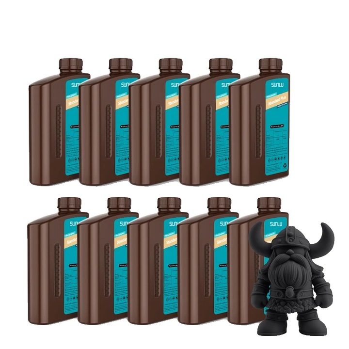 Standard plus gyanta LCD/DLP 3D nyomtatáshoz, nagy pontosságú, 1000 g, 405 nm, fekete