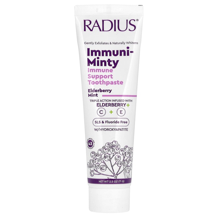 RADIUS Immuni-Mitty fogkrém, immunerősítő, fekete bodzakivonattal és mentával, 71 g