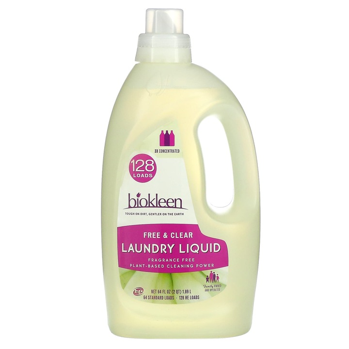 Detergent rufe Biokleen, 1,89 l, fara parfum, formula concentrata