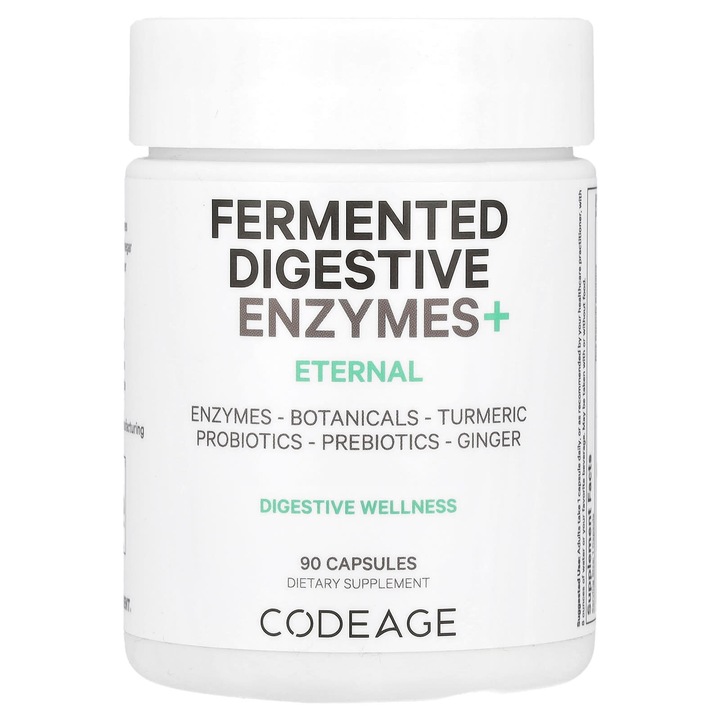 Supliment alimentar, Enzime digestive fermentate+, 90 capsule, vegan, fara gluten