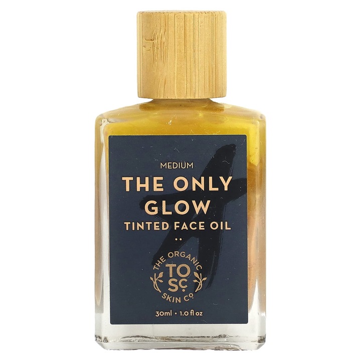 The Only Glow Color kozmetikai olaj, The Organic Skin Co., közepes, 30 ml, vegán, 75,52%-ban organikus összetevőkből