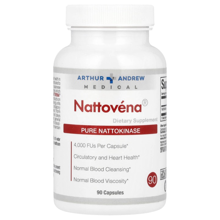 Nattovena, Arthur Andrew Medical, 200 mg, 4000 FU, 90 capsule, vegan