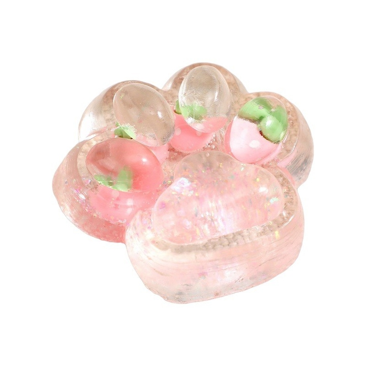 Jucarie Antistres Squishy Flippy, Labuta de Pisica, Roz, 7.5x6cm