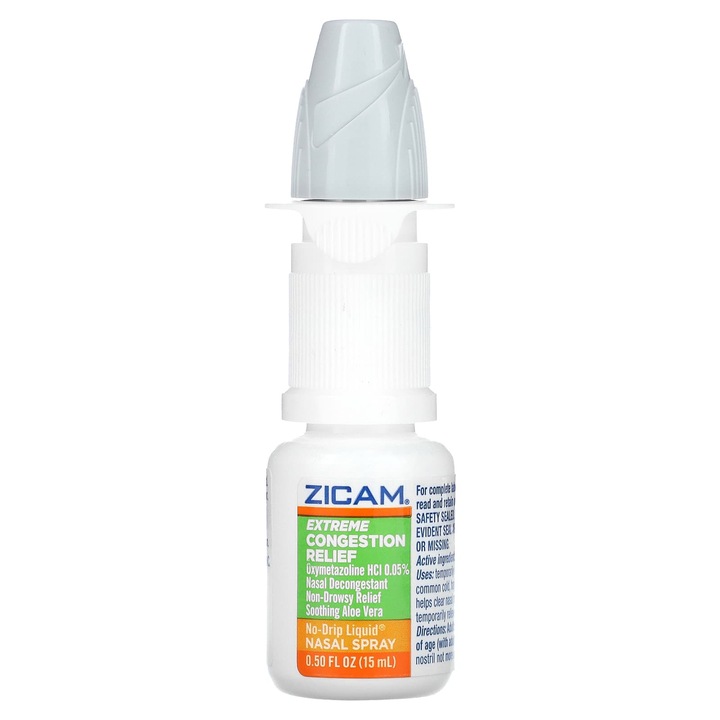 Zicam, spray nazal lichid cu aloe, 15 ml, pentru congestie nazala, 12 ore usurare