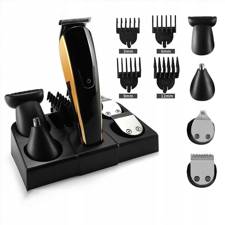 Aparat de tuns parul si barba, set XXL, multicolor