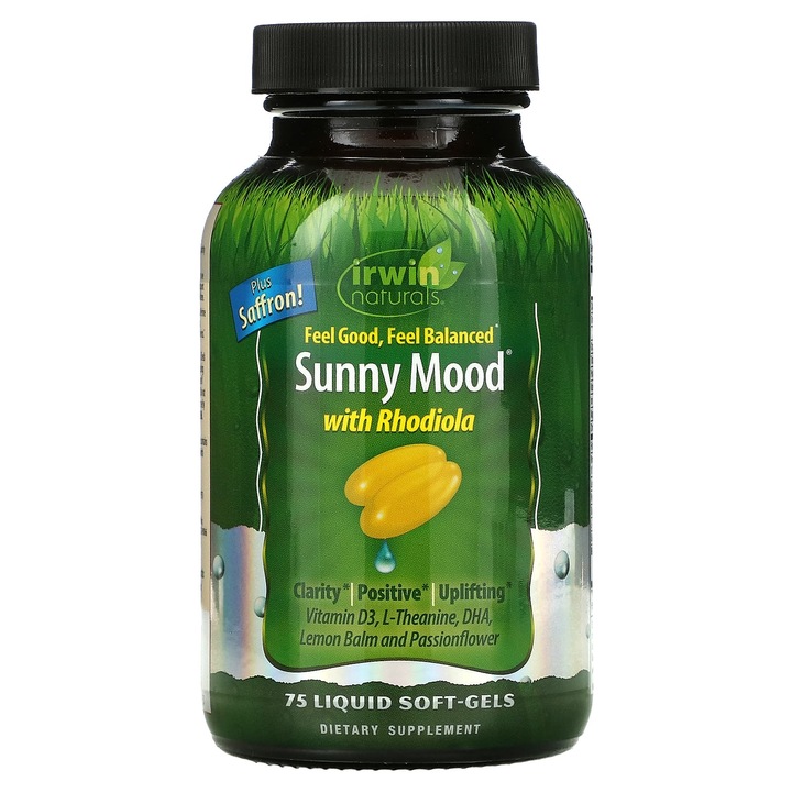 Supliment alimentar, Sunny Mood, 75 capsule moi, Rhodiola, Vitamina D3, L-Theanine, multicolor