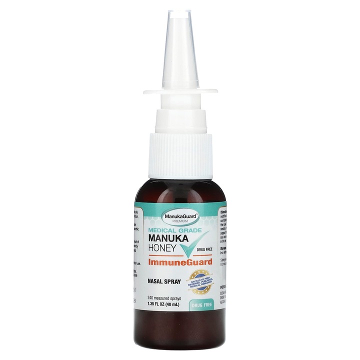 Spray nazal ManukaGuard Immune Guard, 40 ml, fara conservanti artificiali, fara alcool