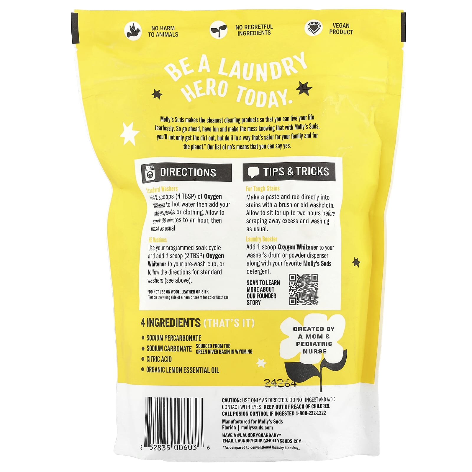 Inalbitor Inalbitor rufe, Molly's Suds, 1,15 kg, fara clor, cu lamaie - eMAG.ro