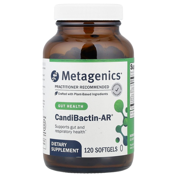 Supliment alimentar CandiBactin-AR, 120 capsule moi, sanatate intestinala si respiratorie, fara gluten