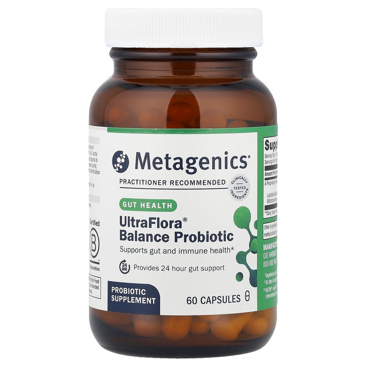 UltraFlora Metagenics, 60 capsule, probiotice, fara gluten, vegetarian