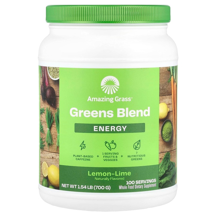 Amazing Grass, Green Blend, 700 g, energizant, citric, fara gluten, fara zahar