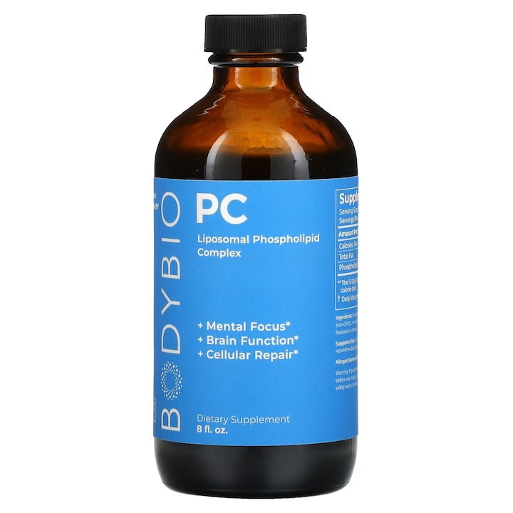 BodyBio, complex fosfolipide liposomal, 236ml, suport functii cognitive, sanatate celulara