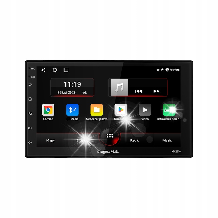 Авторадио 2DIN Kruger&Matz KM2010, 7", Bluetooth, Wi-Fi, GPS, CarPlay/Android Auto