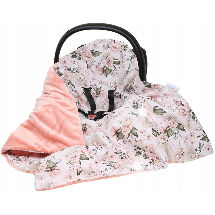 Babymam dupla takaró, romantikus virágok, 100x100cm, többszínű
