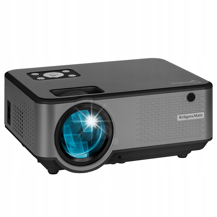 Kruger&Matz V-LED60 LED projektor, Full HD, 50-120", rózsaszín, komplett szett