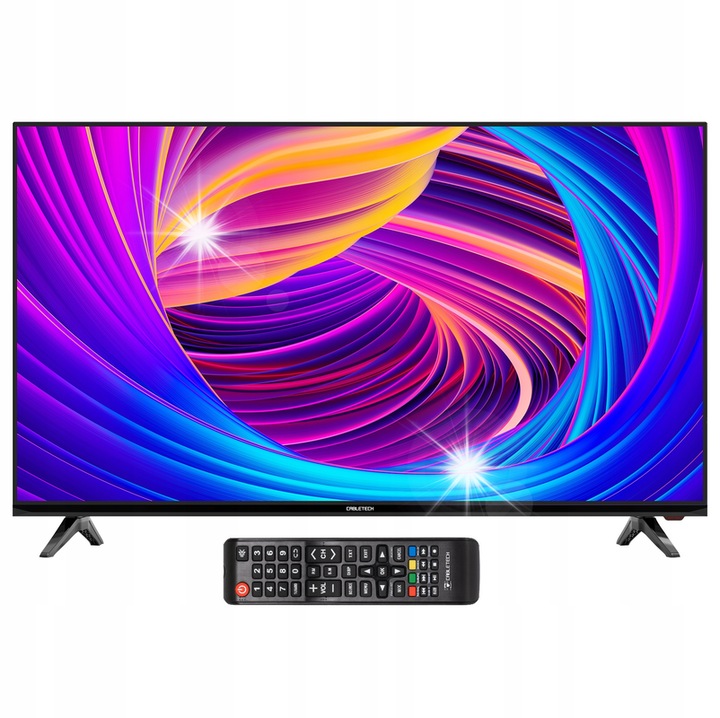 Телевизор Cabletech Full HD 40'', 2xHDMI, 2xUSB, DVB-T2/C, H.265 HEVC