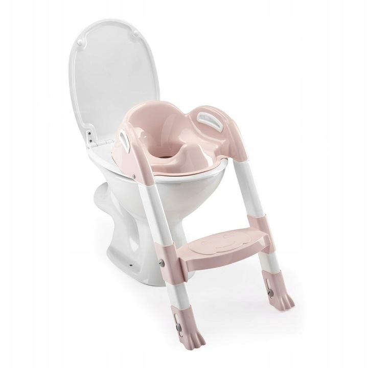 Thermobaby gyerek WC-ülőke létrával, rózsaszín, fellépővel, méretei 36,5x27x49,5cm