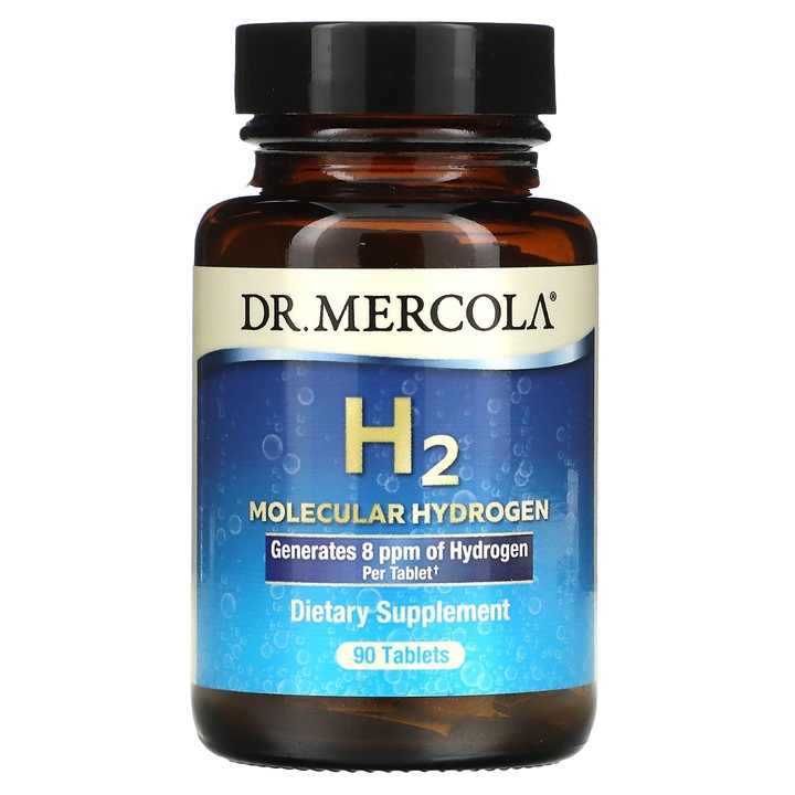 Supliment alimentar, Dr. Mercola H2, 80 mg, 90 tablete, 8 PPM, Dr. Mercola