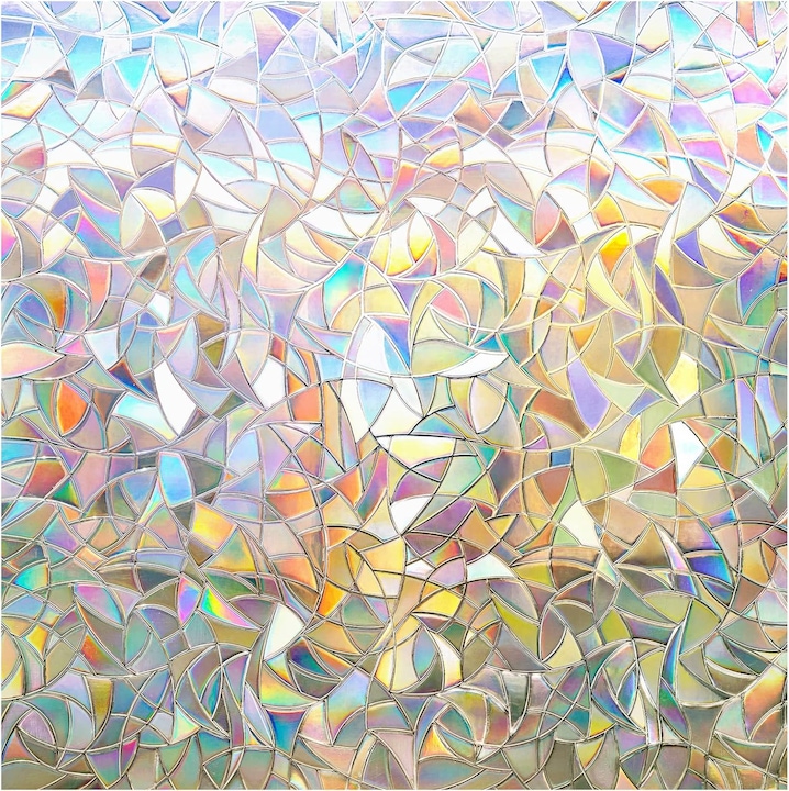 Folie decorativa pentru feronerie, 90x400cm, efect curcubeu, protectie UV, reutilizabila