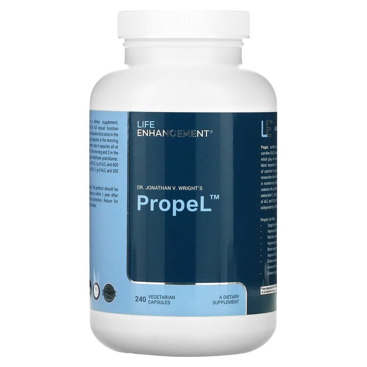 Supliment alimentar, Life Enhancement, PropeL, 240 capsule vegetale, propionil-L-carnitina, acid alfa-lipoic