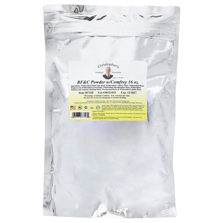 Christopher's Original Formulas étrend-kiegészítő, BF & C por, 473ml, gluténmentes, vegán