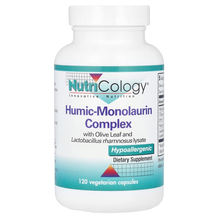 Complex humic-monolaurin, NutriCology, 120 capsule vegetale, hipoalergenic