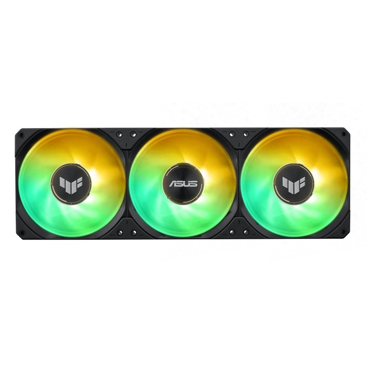 ASUS TUF GAMING LC III 360 ARGB LCD processzorhűtő, radiátor mérete 397mm, 3x120mm, ventilátor sebesség 650-2600 RPM +/- 10%, AMD támogatás: AM5 AM4, INTEL támogatás: LGA 1851/1700/1200