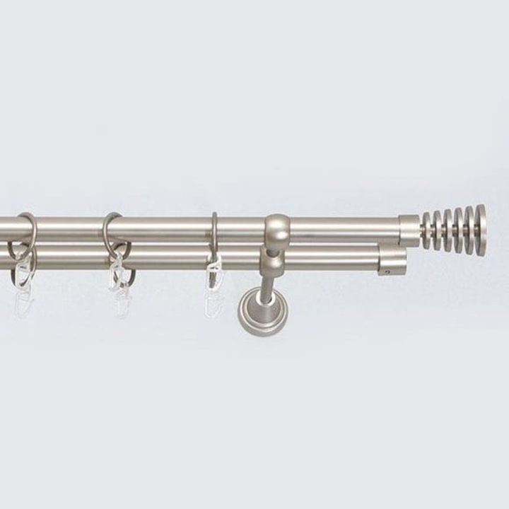 Set galerie metalica 20mm, dubla, Inox, Arita - 160 cm