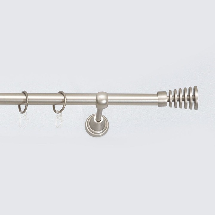 Set galerie metalică, Faria, 20 mm simplă Inox 200cm