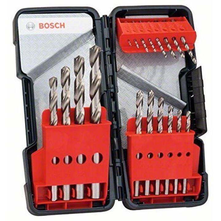 Set burghie pentru metal, 18 piese, 1/1.5/2/2.5/3/3.5/4/4.5/5/5.5 /6/7/8/9/ 10mm