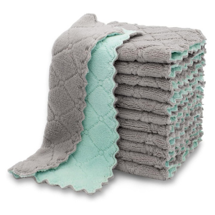 Set Lavete bucatarie, carpa de curatare din microfibre carpa absorbenta carpa de curatare din sticla, 10 buc