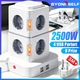 Prelungitor Tip Turn, 3M, YeeLei®, 4 USB Porturi, 8 Prize, cu Protectie Copii, 3 Intrerupator Individuel, 2500W, Protectie Impotriva Supratensiunii, 3 Intrerupator Individuel, Alb
