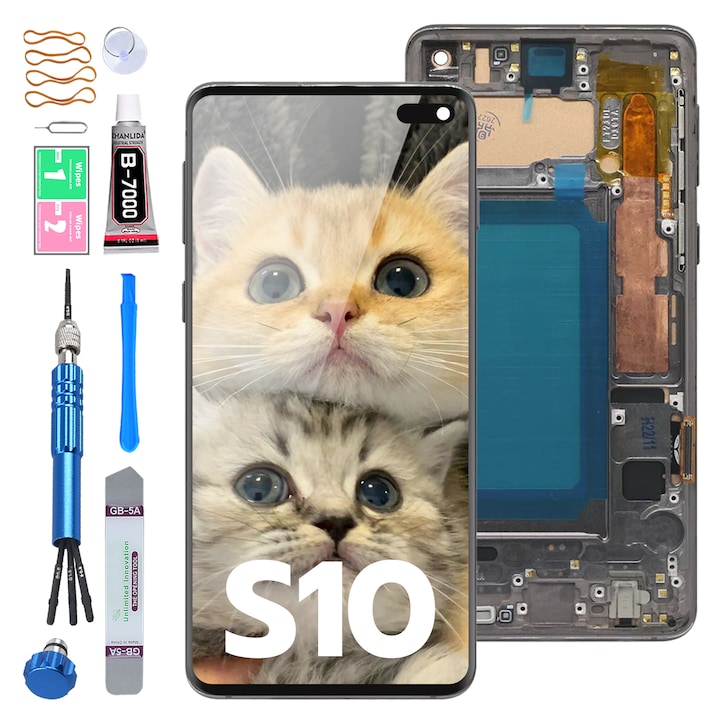 Display Yodoit, pentru Samsung S10, HD+ Negru, 6,1 inci, Inlocuire ...