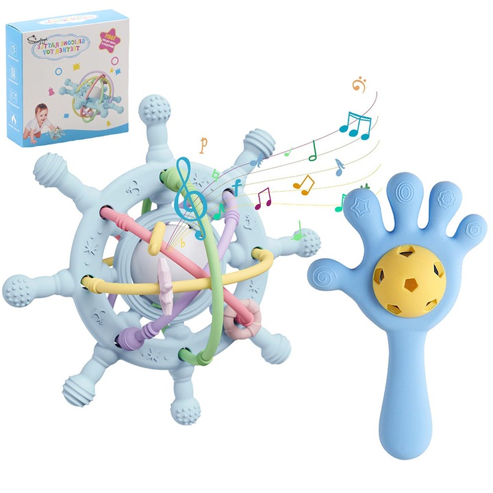 Интерактивна играчка за бебета SWJOYOL силикон син