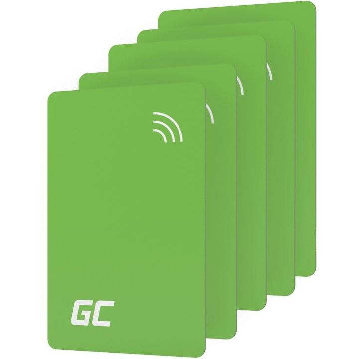 Set 5 carduri acces NFC pentru statii de incarcare EV Green Cell EVGCAKNFC5