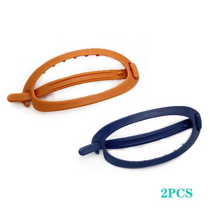 OEM 2 db-os hajcsat készlet, műanyag, 5x13 cm, narancssárga + sötétkék