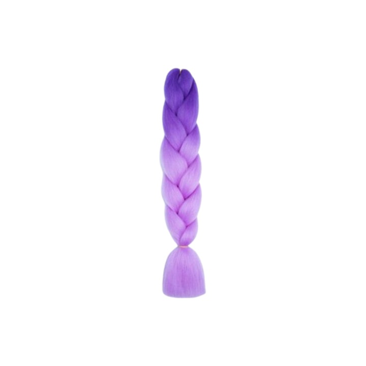 Extensii de par impletite, 24 inch, set de 100g ，Violet / Violet deschis