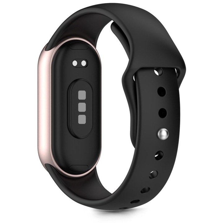 TECH-PROTECT IconBand Pure szilikon szíj, kompatibilis a Xiaomi Mi Band 8 / 9 / 10 / NFC-vel, fekete színben