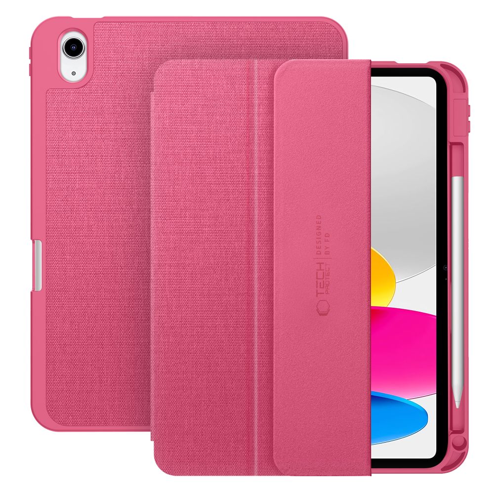 Husa de protectie tableta Tech-Protect SC Pen Canvas iPad 10.9" 10 / 2022 / 11" 11 / 2025 Magenta Bloom