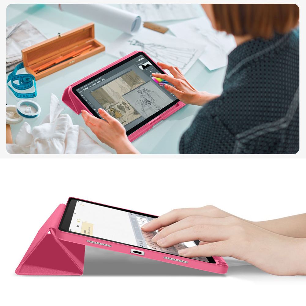 Husa de protectie tableta Tech-Protect SC Pen Canvas iPad 10.9" 10 / 2022 / 11" 11 / 2025 Magenta Bloom