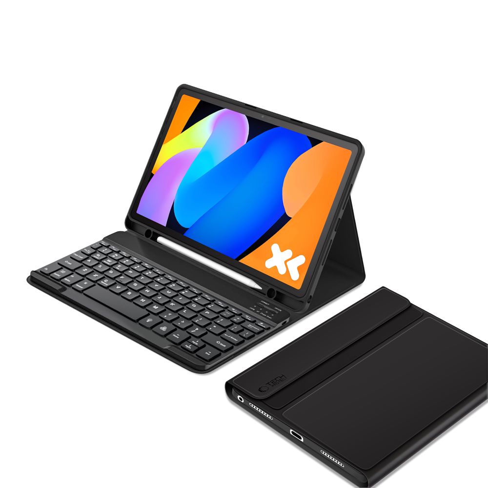 Husa cu tastatura Tech-Protect Smartcase Pen compatibila cu Lenovo Idea Tab 11 inch TB-336, Negru